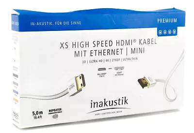 Kaufen Inakustik XS High Speed HDMI Ethernet Auf Mini HDMI C Kabel 5m 4K Ultra HD 404 • 37.95€