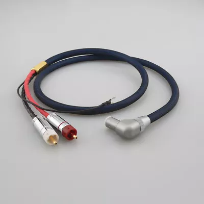 Kaufen 6N OCC Silber Schild RCA 5-Pin DIN Audio Phono Tonearm Kabel Mit Erdungskabel • 54.74€