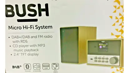 Kaufen Bush CD MP3 Player Bluetooth DAB Plus FM Radio Mini Micro Stereo HiFi System • 89.93€