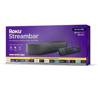 Kaufen Roku® Streambar Soundbar Schwarz 4K-Streaming , Premium Audio, All In One Neu • 69.95€