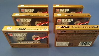 Kaufen 6 Neue Audio-Leercassetten BASF Chrome Maxima II 90 | Leerkassetten | MC | TOP! • 42.51€