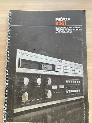 Kaufen Original REVOX B261 Anleitung User Manual (from Collection) -GEBRAUCHT USED ! • 25€