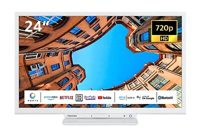 Kaufen Toshiba 24WK3C64DA/2 24 Zoll Fernseher HD Smart TV Alexa Built-In Triple-Tuner • 159.99€