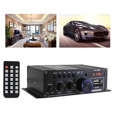 Kaufen AK380 400W 400W Audio Power Verstärker 2,0 CH Empfänger Für Auto CD DVD MP3 • 35.11€