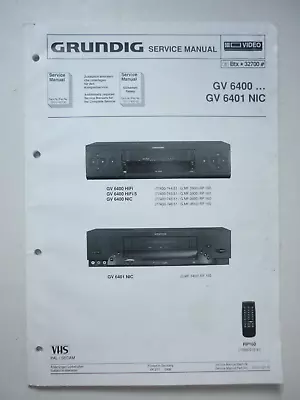 Kaufen Original  GRUNDIG Service Manual GV6400... GV 6401 NIC • 5.95€