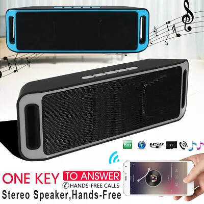 Kaufen Wireless Bluetooth Lautsprecher Stereo Tragbarer PC Handy Musikbox AUX FM SD MP3 • 9.49€