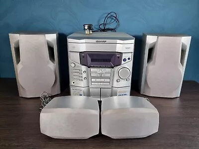 Kaufen SHARP CD-E250E Mini-Komponentensystem 3 CD Disc Wechsler Radio & Kassette Silber • 69.16€