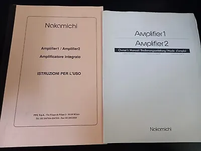 Kaufen Istruzioni / Manuale Originale Nakamichi Amplifier 1/ Amplifier 2 • 24.90€