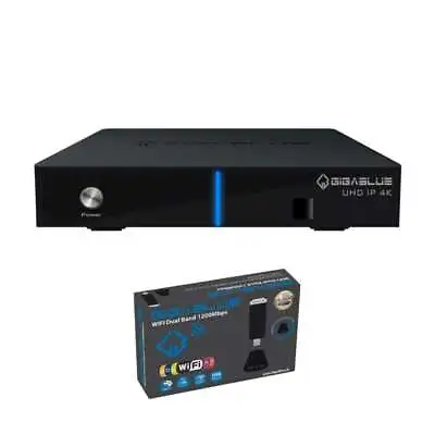 Kaufen GigaBlue UHD IP 4K USB HDMI SD Karte Multiroom IP Box Receiver Mit 1200Mbit Dual • 109€