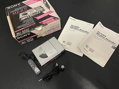 Kaufen Sony Player Minidisc Recorder Walkman MZ-R37 Silber Mit Fernbedienung Portable • 199.99€