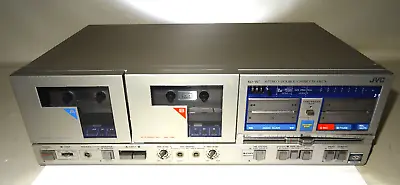 Kaufen JVC KD-W7 Doppel Kassettendeck Tape-Deck Stereo Double Cassette Deck Silber • 110€