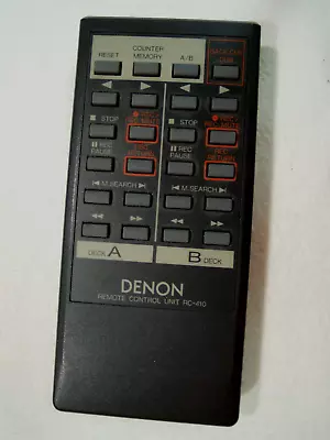 Kaufen Original Denon Fernbedienung RC-410 Für Denon DRW-850 Doppel Tape Deck  Kassette • 24.99€