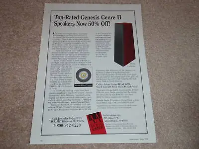 Kaufen Genesis Genre II Lautsprecher Ad, 1994,Artikel,Brille,Selten • 7.75€