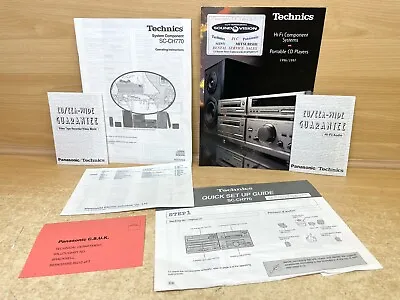 Kaufen Technics SC CH770 Mini Systemanleitung Handbuch Broschüren Nur Werbung • 14.81€