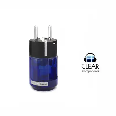Kaufen Schukostecker Blau - Power Plug - Rhodium - Rhodiniert - Hifi - Highend - Top! • 17.50€
