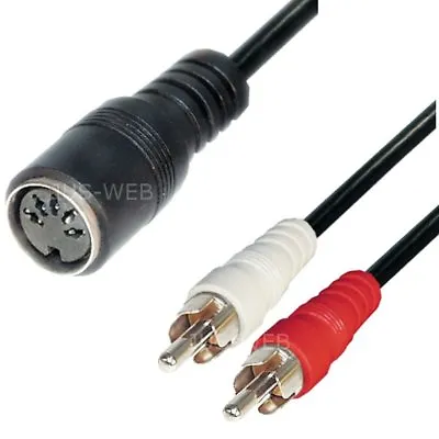 Kaufen Audio Kabel Von 2 Cinch Stecker OUT Zu DIN Buchse IN 0,2m Kupplung Adapter Kdr • 4.69€
