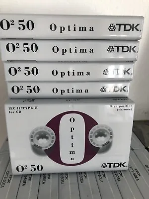 Kaufen 1x Tdk Optima O2 50 Audio Kassette Vintage Audio Tape Compact Cassette OVP Neu • 7.50€