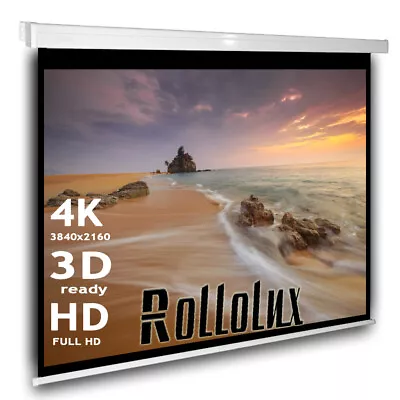 Kaufen Rollolux Heimkino Beamer Rolloleinwand 220 X 180 Cm 4:3 16:9 HDTV 3D 4K 105  • 89.90€