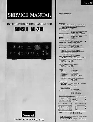 Kaufen Sansui AU-719 Service Manual AU719 AU 719 • 5€