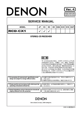 Kaufen Service Manual-Anleitung Für Denon RCD-CX1  • 17€