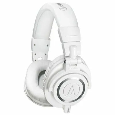 Kaufen Audio Technica ATHM50X Weiße Studio Monitor Kopfhörer + Hülle & Kabel ATH-M50X • 155.97€