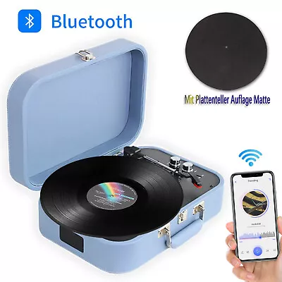 Kaufen Retro Koffer Plattenspieler Lautsprecher 3-Gang Bluetooth Schallplatten Spieler • 55.61€