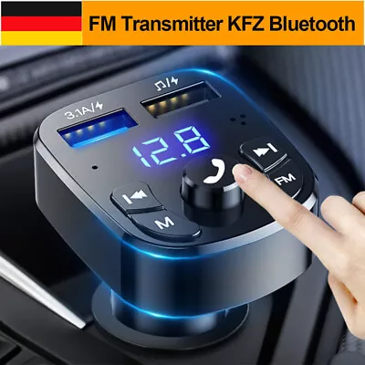 Kaufen FM Transmitter KFZ Bluetooth Dual USB Auto Ladegerät Für Handy Radio Adapter • 7.99€