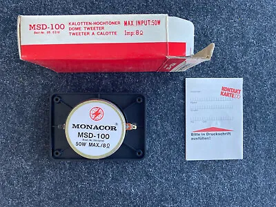 Kaufen MONACOR MSD-100 Kalotten-Hochtöner/dome Tweeter - Originalverpackt, Vintage(NOS) • 27€
