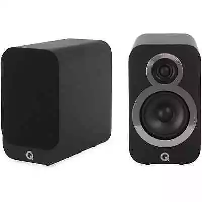 Kaufen Q Acoustics 3010i Bücherregal Lautsprecher HiFi Home Audio PAAR Carbon Schwarz • 183.14€