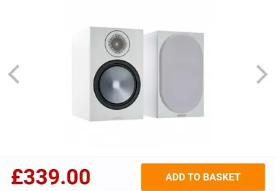 Kaufen Monitor Audio Bronze 50 Bücherregal Lautsprecher Paar Weiß Brandneu Versiegelt • 276.67€