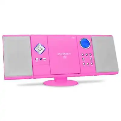 Kaufen Design Stereo Musikanlage Mp3 Cd Player Ukw Mw Radio Usb Sd Pink Wandmontage • 69.89€