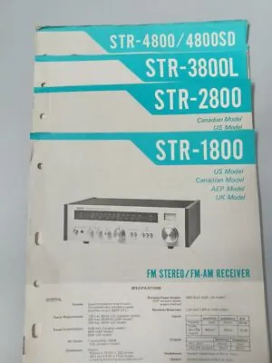 Kaufen Service Manual Sony FM-AM Program Receiver STR-1800 STR-2800 STR-3800 STR-4800 • 25€