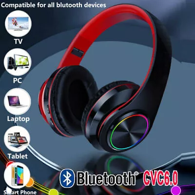 Kaufen Bluetooth 5.0 Kopfhörer HiFi Stereo Faltbare Kabellos Kopfhörer Für TV PC Handy • 13.99€