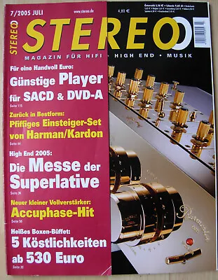 Kaufen Stereo 7/05 Accuphase E-213, Nubert NuWave 35, KEF Q4, Harman/Kardon HK 970 • 4€