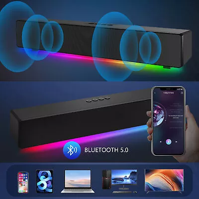 Kaufen Soundbar Wireless Bluetooth Subwoofer Lautsprechersystem Surround TV Heimkino BT • 22.99€