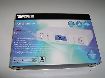 Kaufen Küchenradio Unterbauradio Terris KCR241 Stereo Digital PLL Radio Tuner UKW Weiß • 25€