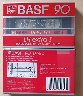 Kaufen MC, Cassette, Audio, Leerkassette BASF LH Extra I 90 Neu Verpackt, C90 • 12€