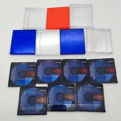 Kaufen 7 Stück Sony MiniDisc MD Mini Disc MiniDisk 74 Min.+ Personal . Hüllen Händler • 29.39€