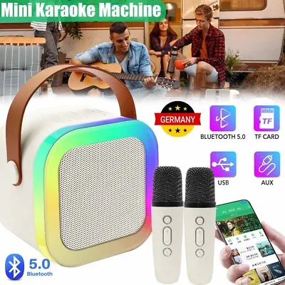 Kaufen Neu Karaoke Set Anlage Bluetooth Karaoke Lautsprecher Machine Mit 2 Mikrofonen • 18.98€