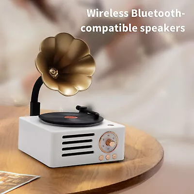 Kaufen Wireless Sound Box HiFi Mega Bass Bluetooth-kompatibel 5.0 Retro Vinyl • 36.83€
