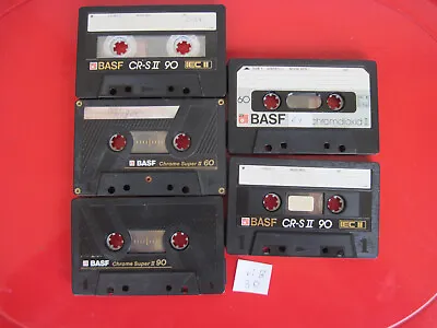 Kaufen MB30 5x BASF CRS II, Chrome Sup. 90, 60 Audio Kassette, Leer, MC, Musik Cassette • 5.55€