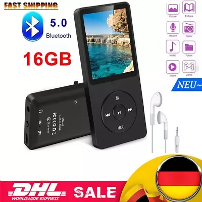 Kaufen Bluetooth MP3 MP4 Player LCD Display HiFi Bass Musik Spieler FM Radio Audio-DE • 22.99€