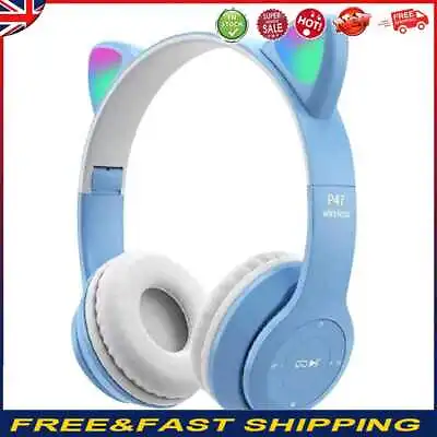 Kaufen # Gaming Headset Katzenohr Over-Ear Headsets Stereo Bass Für PC Telefon (blau) • 14.53€
