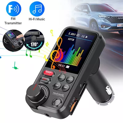 Kaufen Auto FM Transmitter Bluetooth Dual USB Ladegerät Für KFZ Handy Radio Adapter 5.0 • 17.95€
