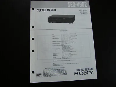 Kaufen Original Service Manual Schaltplan Sony SEQ-V902 • 12.50€