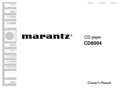 Kaufen Bedienungsanleitung-Operating Instructions Für Marantz CD 6004  • 11€