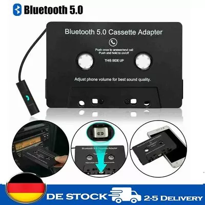 Kaufen Bluetooth 5.0 Auto Kasette Adapter Radio Autoradio Kastenadapter AUX Kassette • 14.99€