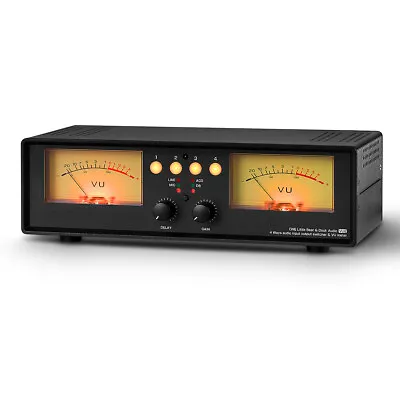 Kaufen 4 Way RCA Stereo Audio Selector Splitter Switcher Box With Dual VU Meter Display • 159.99€