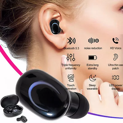 Kaufen Bluetooth 5.3 Kopfhörer In Ear Kabellos Stereo Ohrhörer Schwarz Mit Ladebox DE • 11.90€
