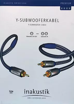 Kaufen Inakustik Premium Y-Subwooferkabel 3,0 M Vergoldet, UVP 33,99 € • 22.99€